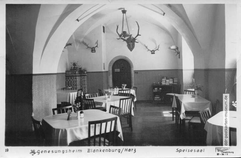 Blankenburg (Harz), Speisesaal im SVA-Genesungsheim - 1960