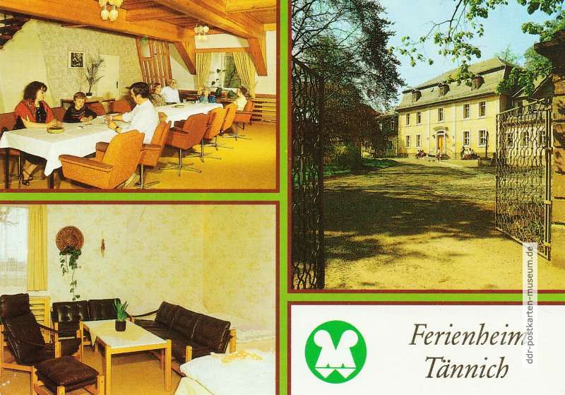 Tännich (Thüringen), Ferienheim des VEB Weimar-Werk mit Diele und Gästezimmer - 1988