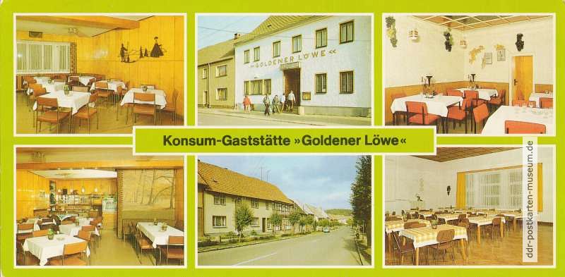 Güntersberge (Kreis Quedlinburg), Konsum-Gaststätte "Goldener Löwe" - 1987