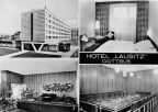Cottbus, Hotel "Lausitz" mit Hotelzimmer, Hallenbar und Konferenzraum - 1972