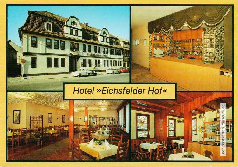 Heiligenstadt, Hotel "Eichsfelder Hof" mit Rezeption, Restaurant und Bauernstube - 1990