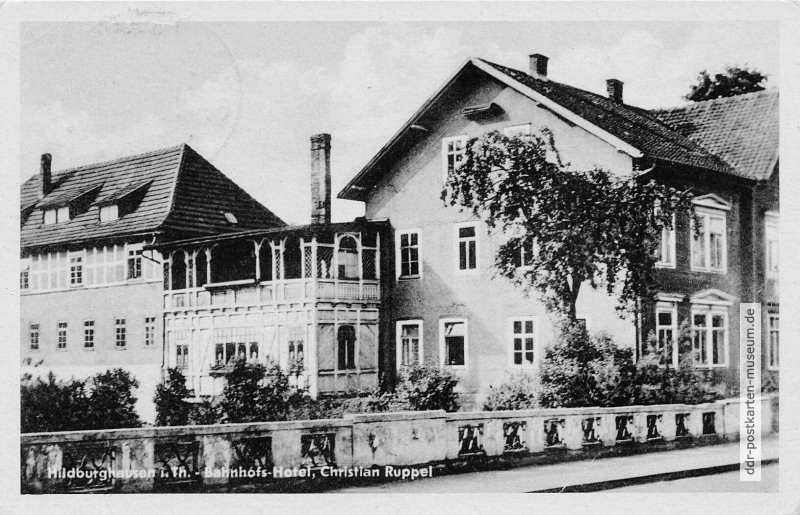 Hildburghausen (Bezirk Suhl), Bahnhofshotel - 1951