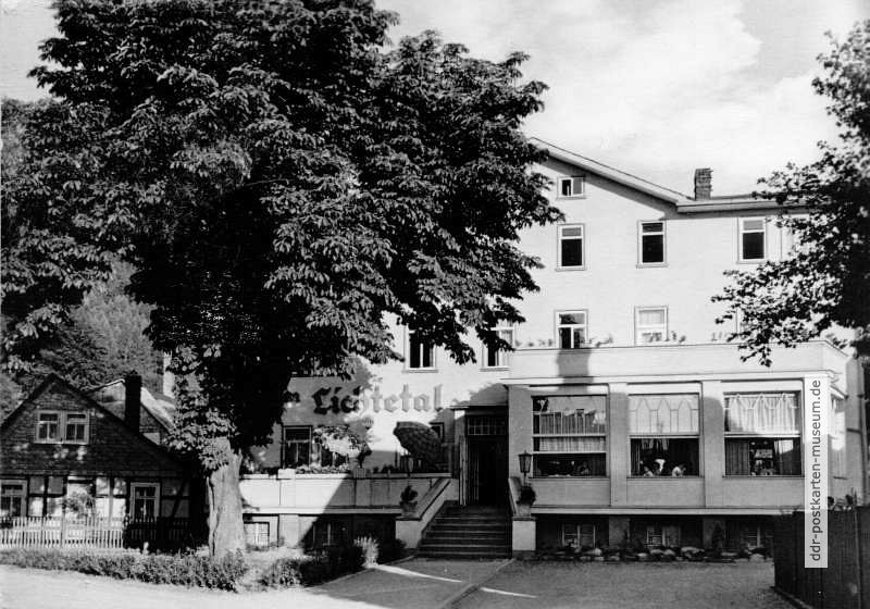 Unterweißbach in Thüringen, Hotel "Zum Lichtetal" - 1969