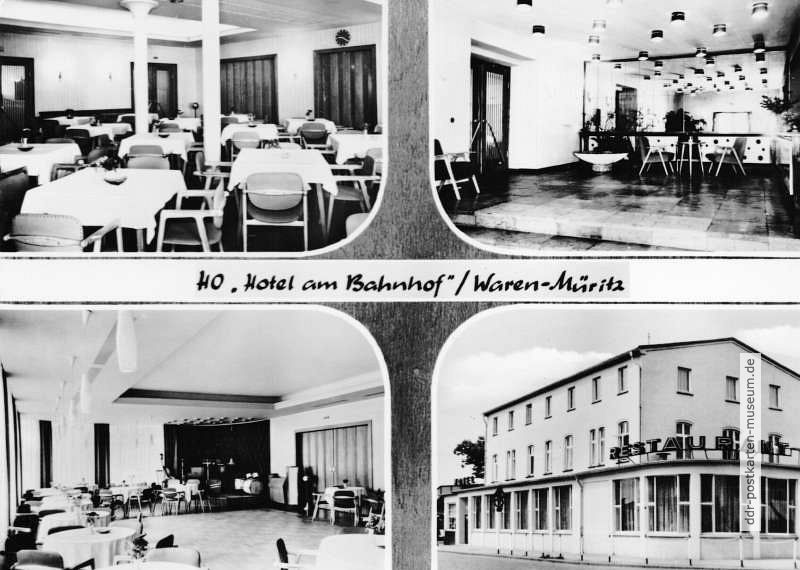 Waren (Müritz), "Hotel am Bahnhof der HO mit Restaurant - 1966