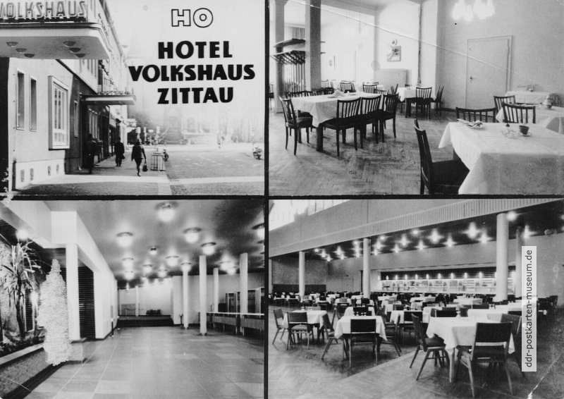 Zittau, HO-Hotel "Volkshaus Zittau" mit Festsaal, Gesellschaftszimmer und Bar - 1967