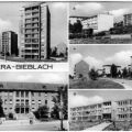 Hochhäuser, Bergarbeiter-Poliklinik, Kindergarten, Oberschule - 1979