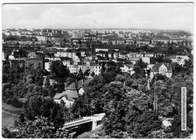 Blick vom Hainberg auf Gera - 1970