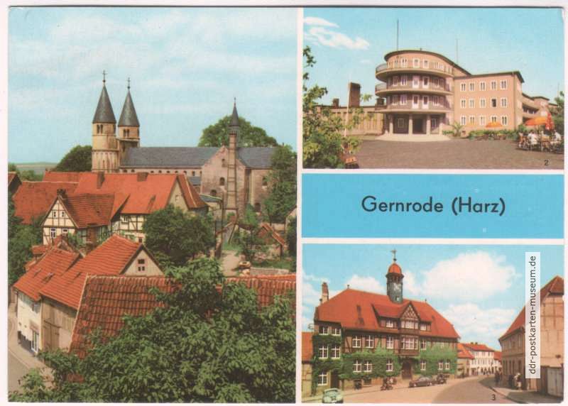 Blick zur Stiftskirche, FDGB-Erholungsheim "Fritz Heckert", Rathaus - 1965