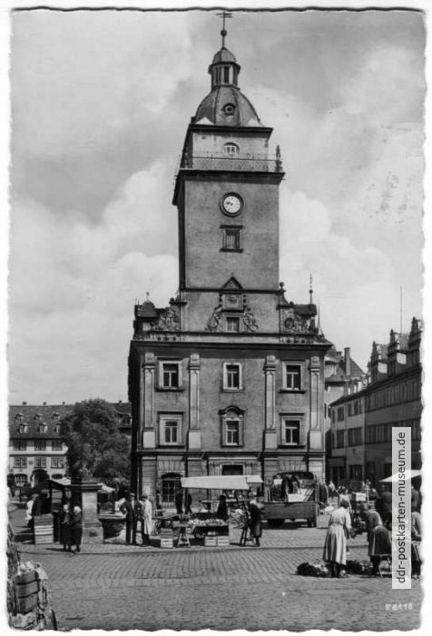 Rathaus mit Wochenmarkt - 1958