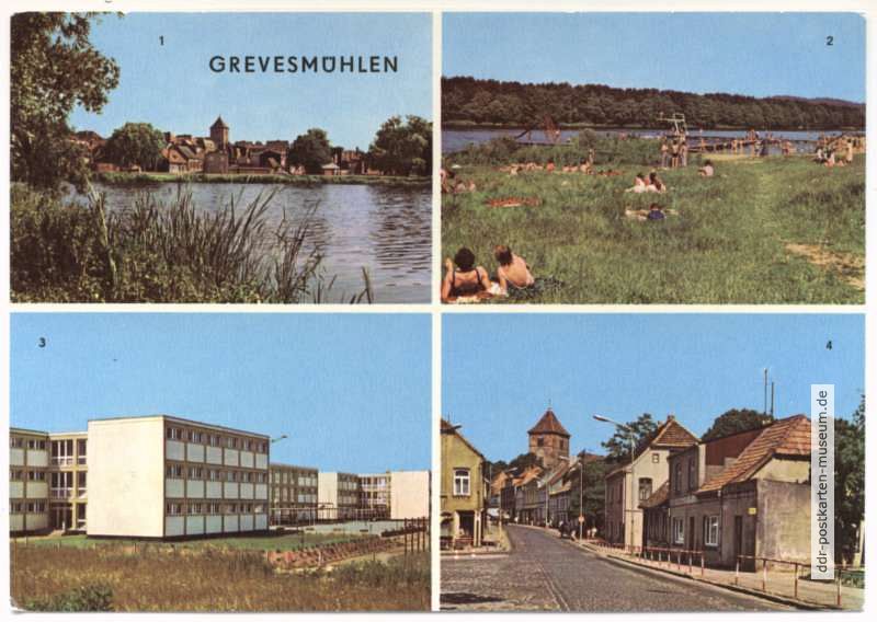Vielbecker See, Freibad Ploggensee, Wilhelm-Pieck-Oberschule, Augus-Bebel-Straße - 1974