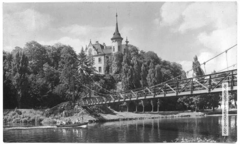 Gattersburg und Hängebrücke über die Mulde - 1963