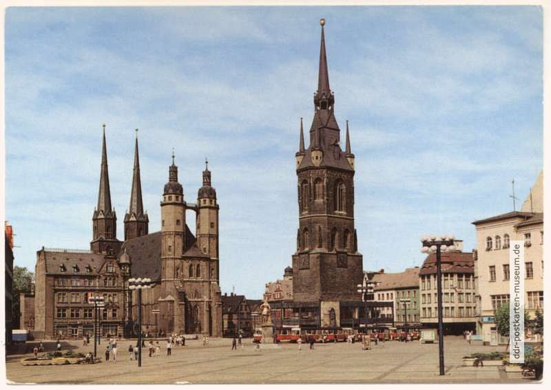 Markt mit Marktkirche und Rotem Turm (nach Restaurierung) - 1