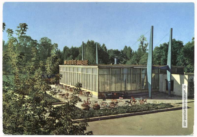 Konsum-Gaststätte "Saaleaue" auf der Peißnitzinsel -1977
