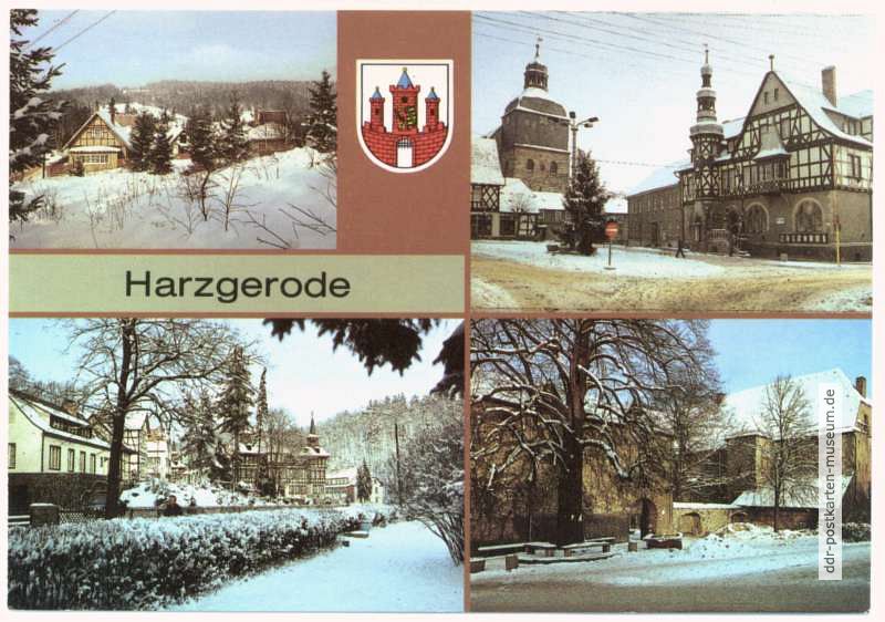 Ortsteil Silberhütte, Kirche und Rathaus, Ortsteil Alexisbad, Schloß - 1988