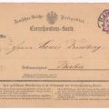 Erste Postkarte der Deutschen Reichspost von 1871 