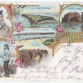 Lithographierte Ansichtskarte "Gruß aus Helgoland" um 1895