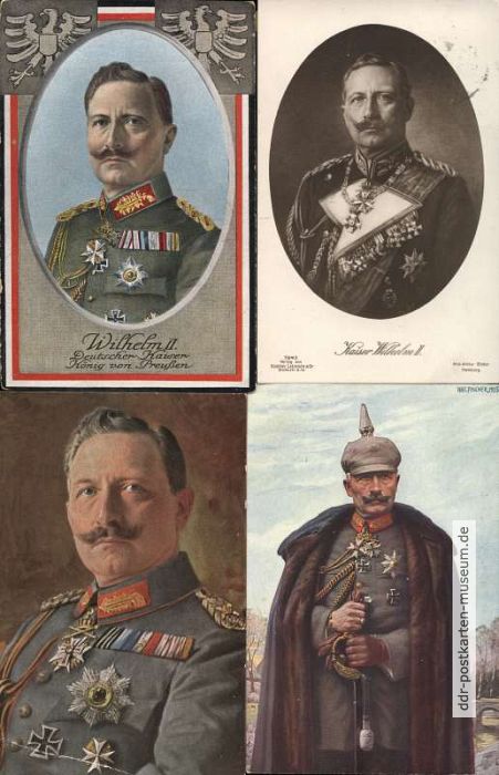 Gemälde des Kaiser Wilhelm II. auf Kriegs-Erinnerungs-Karte / Kriegs-Wohlfahrts-Karten - 1914