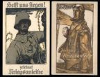 Kriegspostkarten mit Propaganda fürs Unterzeichnen von Kriegsanleihen - 1915/1917
