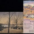Nachcolorierte Postkarten mit Kriegsgräbern in Rußland und Deutsch-Südwest-Akrika - 1918