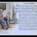Künstlerpostkarte mit Liedtext von Volkslied aus dem Erzgebirge - 1926