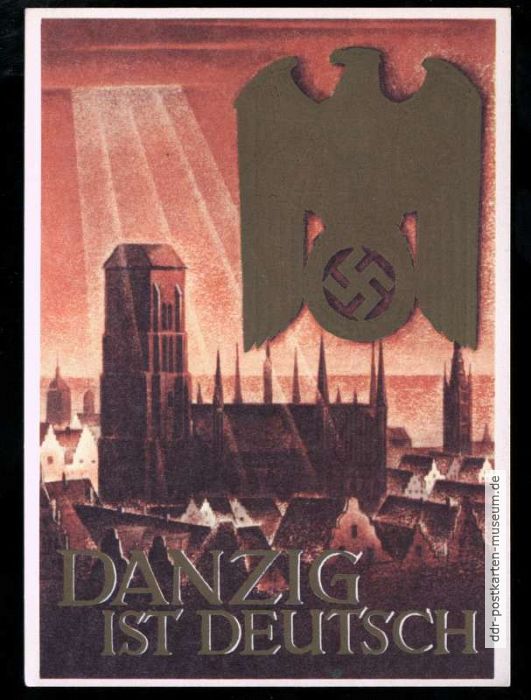 Propagandakarte nach Einnahme der "Freien Stadt Danzig" - 1939