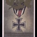 WK II: Propagandakarte mit Durchhalteparole "Es kann nur einer siegen und das sind wir" - 1944