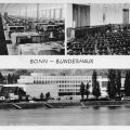 Bundeshaus in Bonn mit Plenarsaal, Restaurant und Rheinansicht - 1950