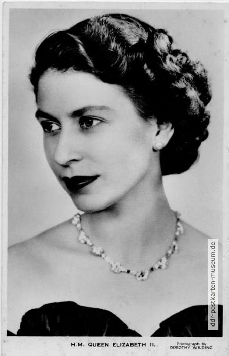 Fotopostkarte anläßlich der Krönung von Königin Elizabeth II - 1953