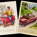Automobilisierung in der BRD als Postkartenmotiv ab Mitte der Fünfziger Jahre - 1956