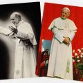 Papst Pius XII und Papst Johannes Paul II auf italienischen Ansichtskarten - um 1960 / 1985