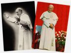 Papst Pius XII und Papst Johannes Paul II auf italienischen Ansichtskarten - um 1960 / 1985