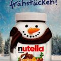Reklamepostkarte für Nutella-Schneemannglas von - 2017