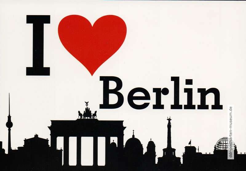 Souvenirpostkarte "I love Berlin" von 2018
