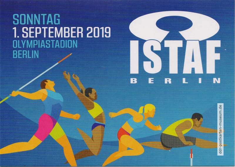 Reklamepostkarte für ISTAF (Internationales Stadion-Fest) in Berlin - 2019