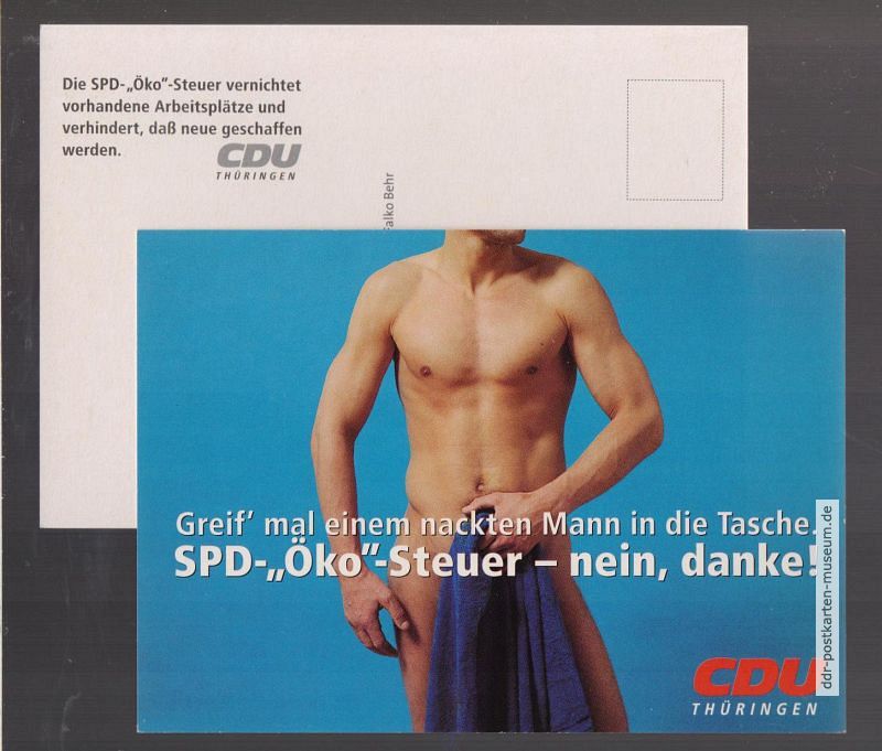Reklamepostkarte der CDU Thüringen - 2024