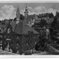 Rathaus am Markt, Blick zur Trinitatis-Kirche - 1954