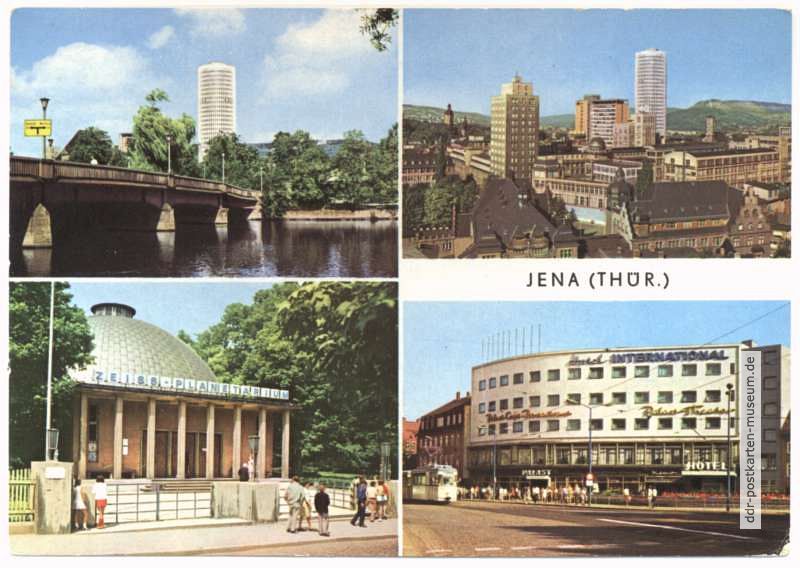 Paradiesbrücke, VEB Carl Zeiss, Planetarium, Hotel "International" - 1976