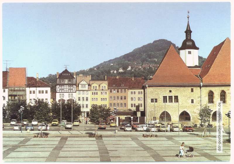 Blick zum Rathaus und Hausberg - 1989