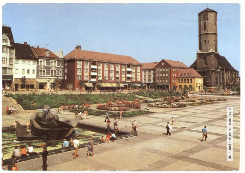 Platz der Kosmonauten, Stadtkirche - 1980