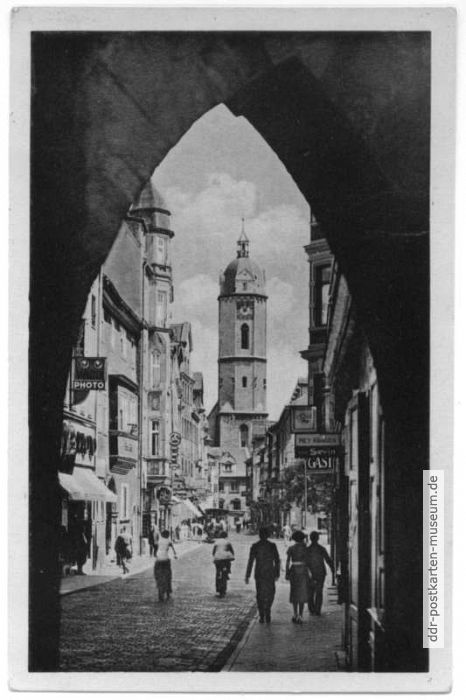 Johannisstraße mit Stadtkirche St. Michael - 1952