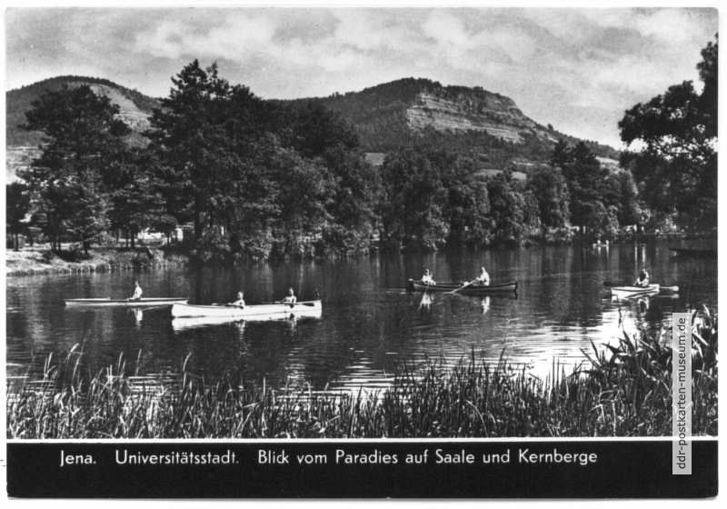 Blick vom "Paradies" auf Saale und Kernberge - 1971
