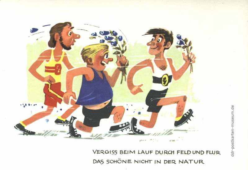 Franz Jüttner "Vergiß beim Lauf durch Feld und Flur das schöne nicht in der Natur" - 1967