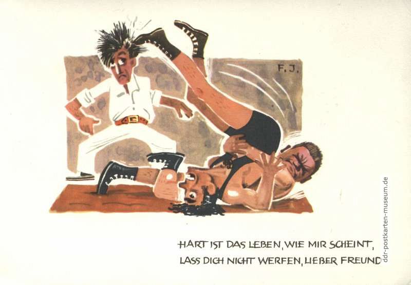 Franz Jüttner "Hart ist das Leben, wie mir scheint, laß dich nicht werfen, lieber Freund" - 1967