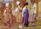 Sorbische Kinder in Hoyerswerdaer Tracht - 1984