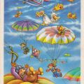 Geburtstagskarte, Fallschirmspringer - 1988