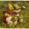 Karte aus Kinderkalender, Teddy & Teddine machen Picknick - 1957