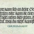 Spruchkarte mit Zitat von Christian Blumhardt