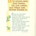 Neujahrskarte mit Zitat Römer und Gedicht von Karl-Heinz Pollmer - 1969