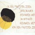 Schablonenzeichnung mit Zitat von Bertolt Brecht - 1974