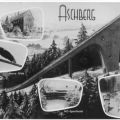 Aschberg mit Jugendherberge, Sprungschanze, Skispringer Harry Glaß und HO-Sporthotel - 1960